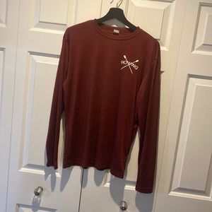 Maroon long sleeve rowing dri-fit
